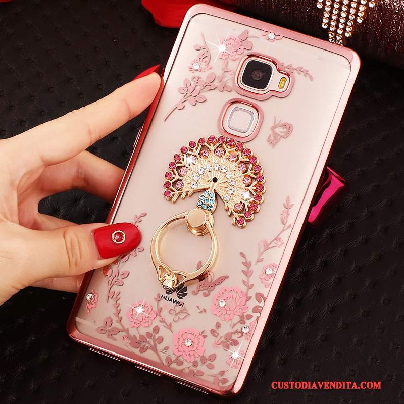 Custodia Huawei Mate S Protezione Telefono Oro, Cover Huawei Mate S Strass Morbido Tutto Incluso