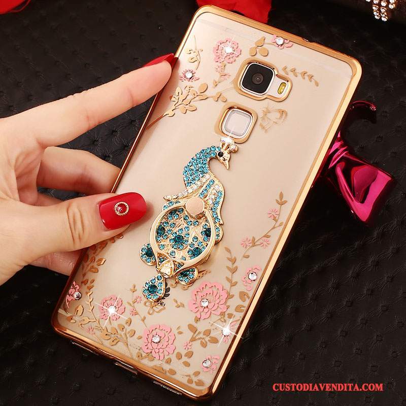 Custodia Huawei Mate S Protezione Telefono Oro, Cover Huawei Mate S Strass Morbido Tutto Incluso