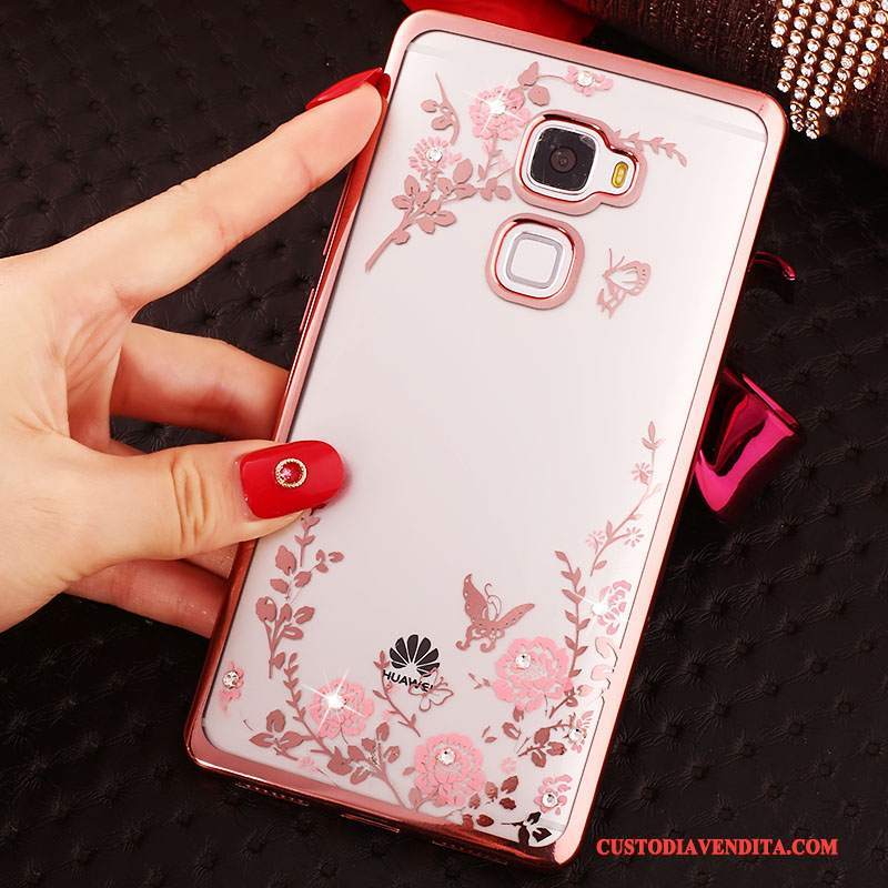 Custodia Huawei Mate S Protezione Telefono Oro, Cover Huawei Mate S Strass Morbido Tutto Incluso