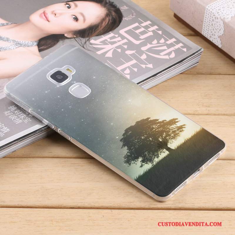 Custodia Huawei Mate S Silicone Blu Sottile, Cover Huawei Mate S Creativo Anti-caduta Tendenza