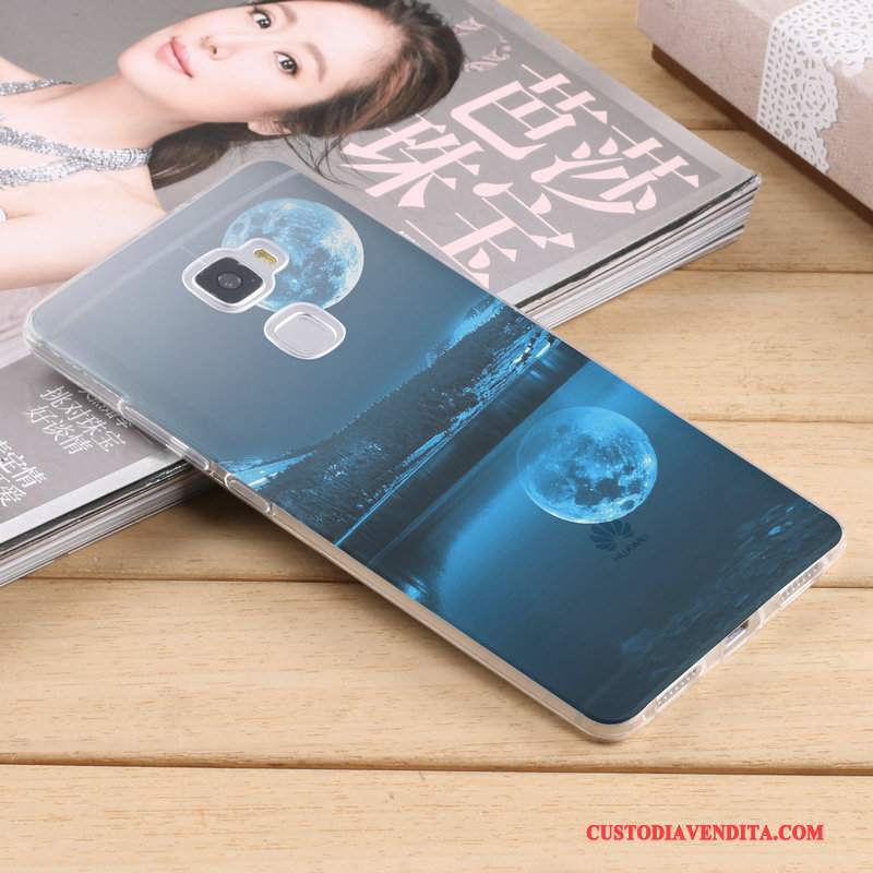 Custodia Huawei Mate S Silicone Blu Sottile, Cover Huawei Mate S Creativo Anti-caduta Tendenza