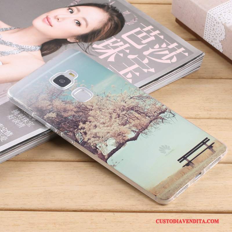 Custodia Huawei Mate S Silicone Blu Sottile, Cover Huawei Mate S Creativo Anti-caduta Tendenza