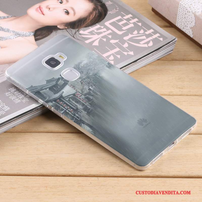 Custodia Huawei Mate S Silicone Blu Sottile, Cover Huawei Mate S Creativo Anti-caduta Tendenza