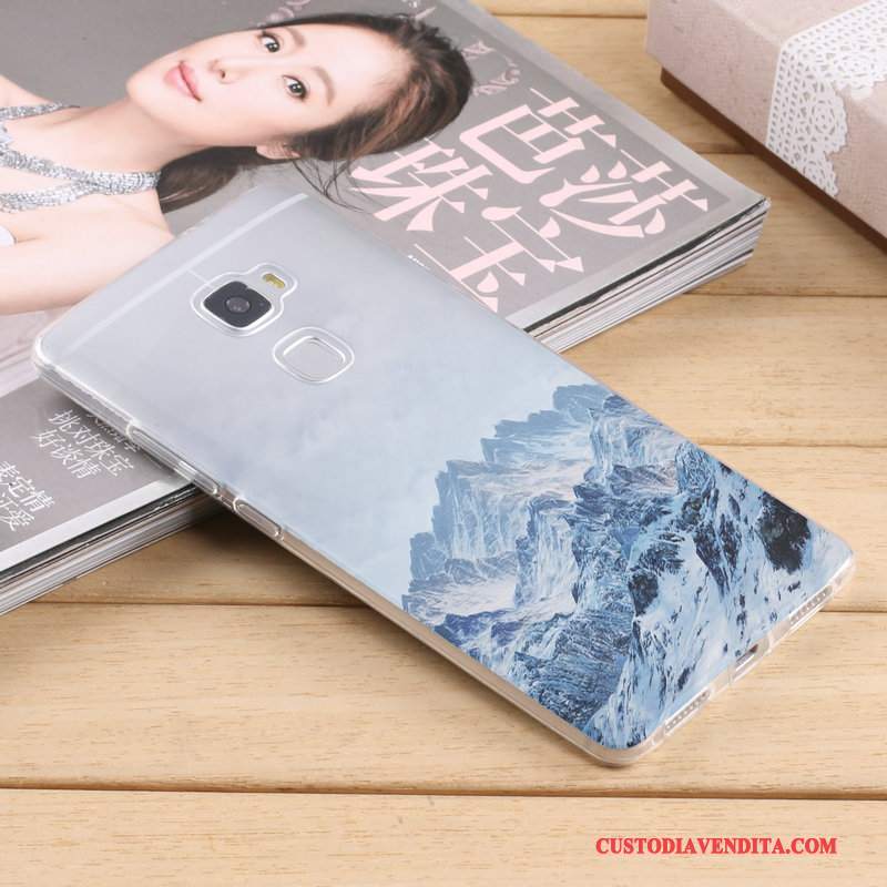 Custodia Huawei Mate S Silicone Blu Sottile, Cover Huawei Mate S Creativo Anti-caduta Tendenza
