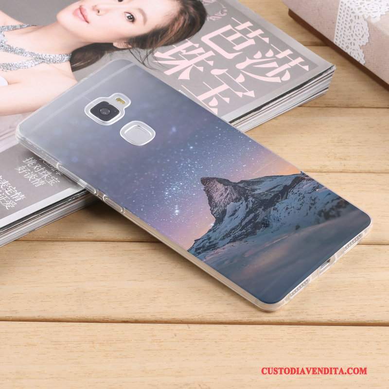 Custodia Huawei Mate S Silicone Blu Sottile, Cover Huawei Mate S Creativo Anti-caduta Tendenza