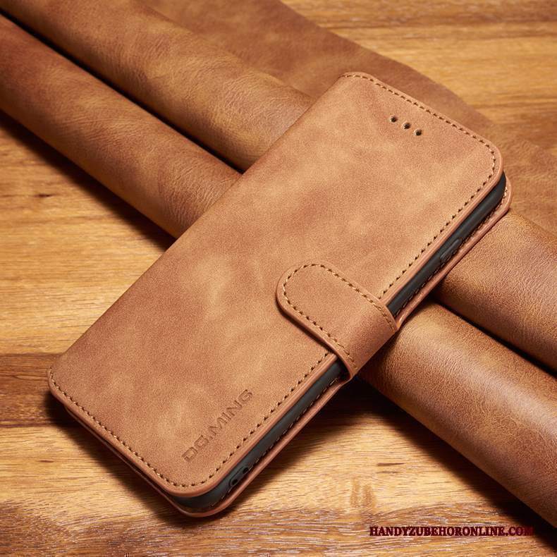 Custodia Huawei Nova 5t Pelle Fibbia Affari, Cover Huawei Nova 5t Protezione Anti-caduta Rosso