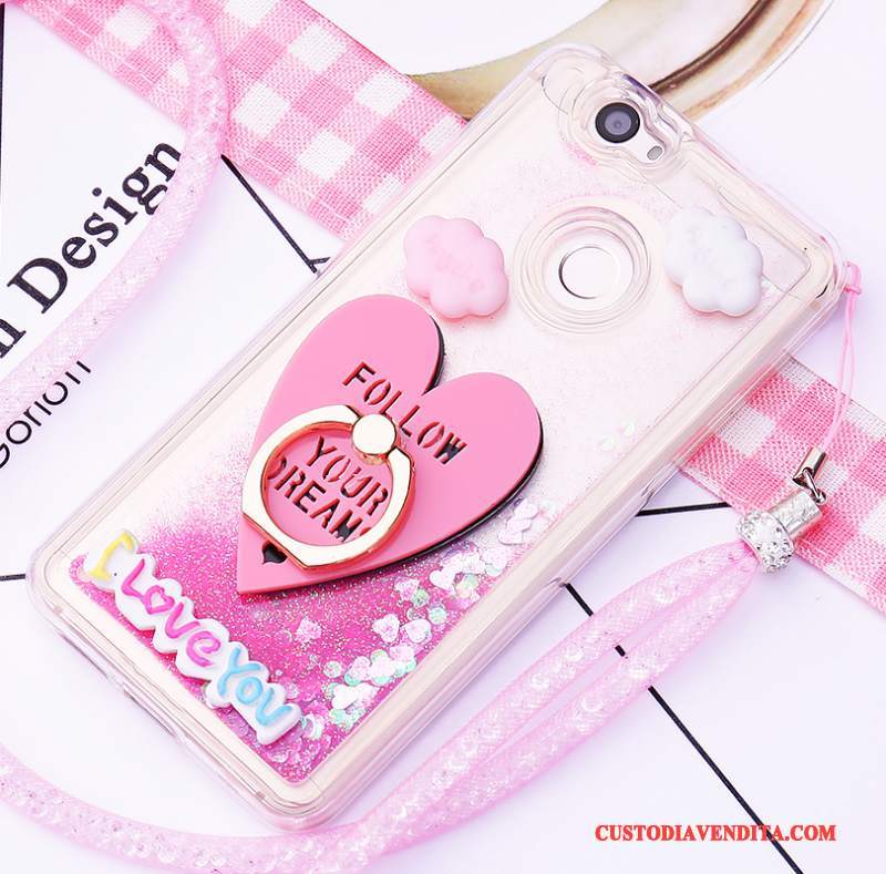 Custodia Huawei Nova Cartone Animato Sabbie Mobilitelefono, Cover Huawei Nova Silicone Oro Ornamenti Appesi