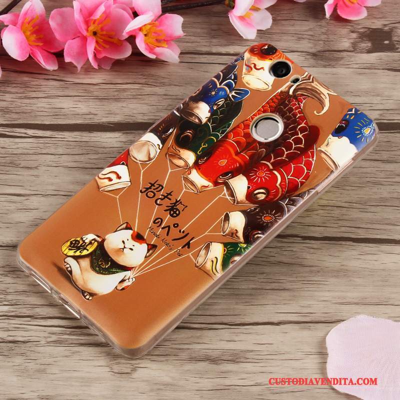 Custodia Huawei Nova Cartone Animato Tendenza Morbido, Cover Huawei Nova Goffratura Porporatelefono