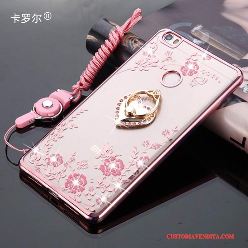 Custodia Huawei Nova Silicone Morbido Ornamenti Appesi, Cover Huawei Nova Protezione Telefono Rosa