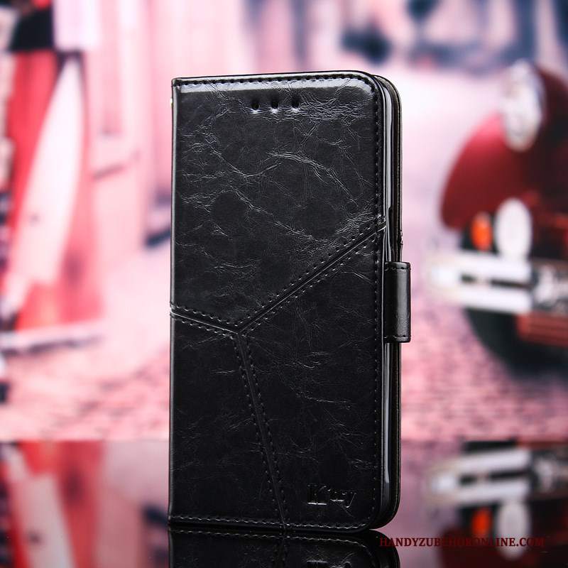 Custodia Huawei P Smart 2019 Pelle Supporto Rosso, Cover Huawei P Smart 2019 Moda Fibbiatelefono