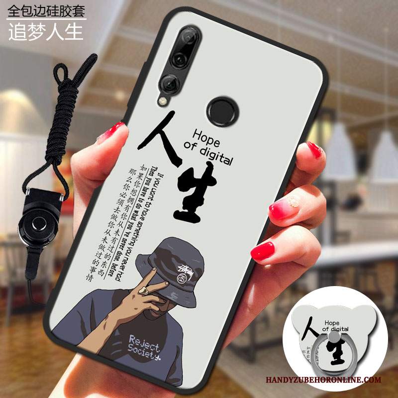 Custodia Huawei P Smart+ 2019 Silicone Morbido Porpora, Cover Huawei P Smart+ 2019 Protezione Hemming Anti-caduta