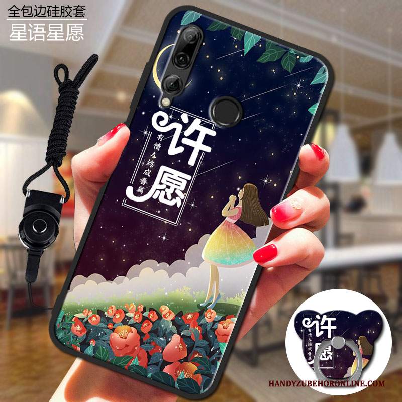 Custodia Huawei P Smart+ 2019 Silicone Morbido Porpora, Cover Huawei P Smart+ 2019 Protezione Hemming Anti-caduta