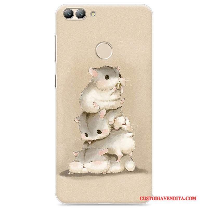 Custodia Huawei P Smart Cartone Animato Morbidotelefono, Cover Huawei P Smart Protezione Rosa