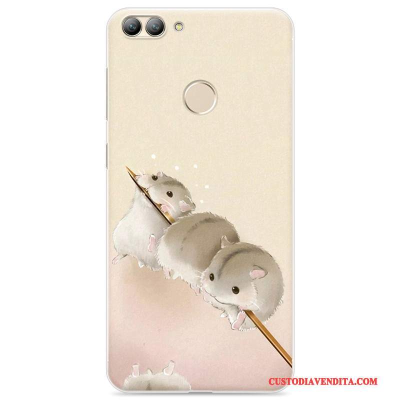 Custodia Huawei P Smart Cartone Animato Morbidotelefono, Cover Huawei P Smart Protezione Rosa