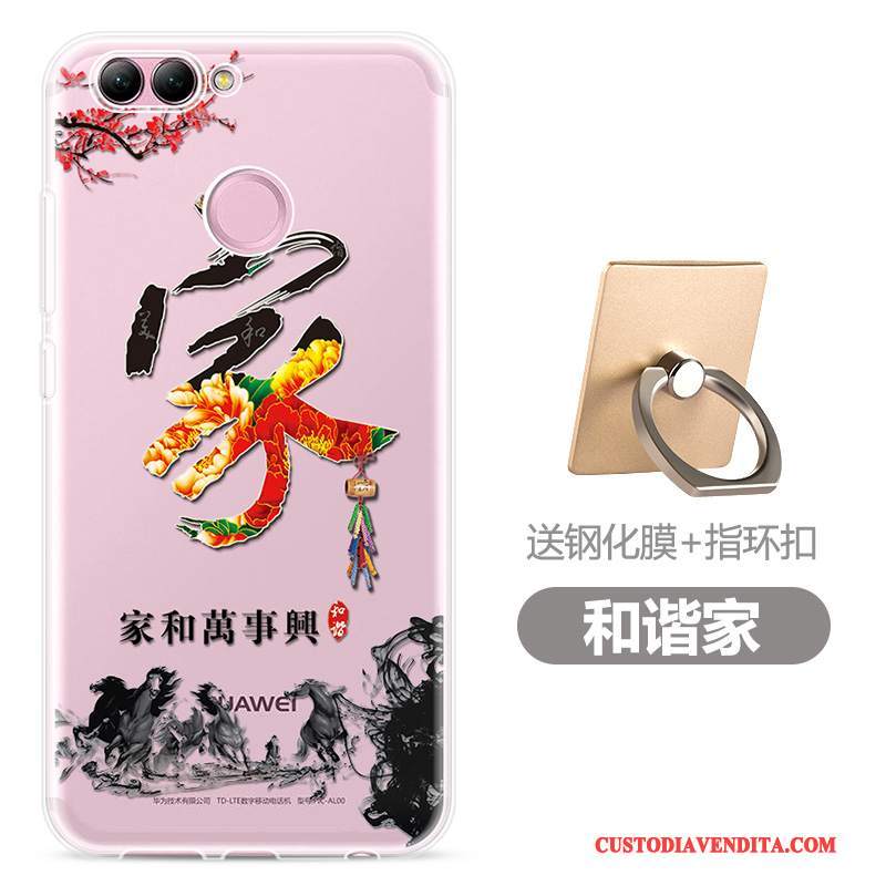 Custodia Huawei P Smart Colore Morbido Leggere, Cover Huawei P Smart Silicone Di Personalità Trasparente