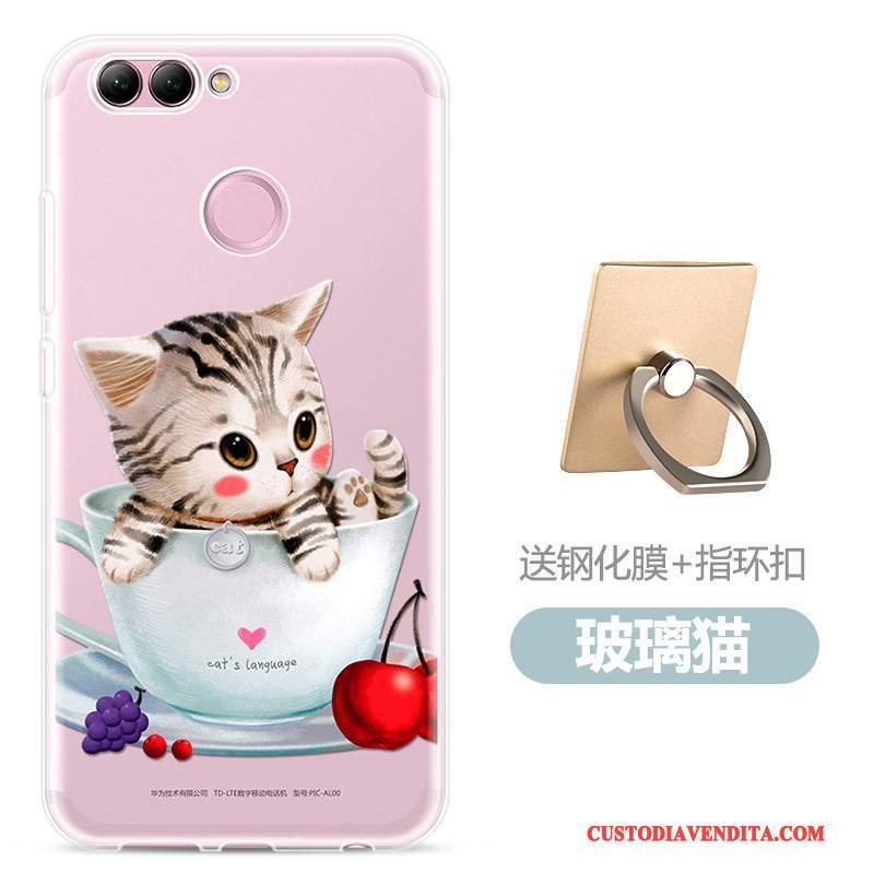 Custodia Huawei P Smart Colore Morbido Leggere, Cover Huawei P Smart Silicone Di Personalità Trasparente