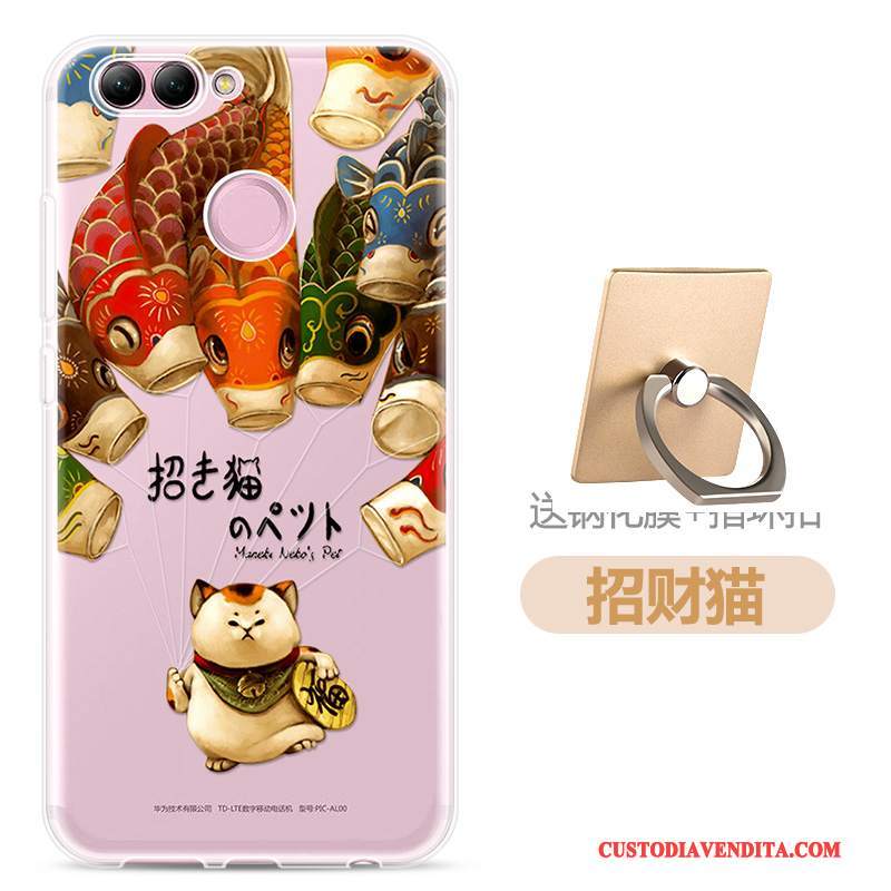 Custodia Huawei P Smart Colore Morbido Leggere, Cover Huawei P Smart Silicone Di Personalità Trasparente