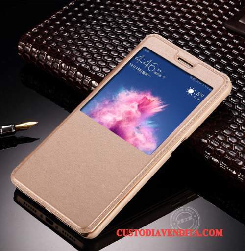 Custodia Huawei P Smart Pelle Nero Anti-caduta, Cover Huawei P Smart Protezione