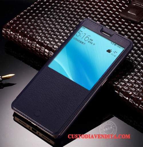 Custodia Huawei P Smart Pelle Nero Anti-caduta, Cover Huawei P Smart Protezione