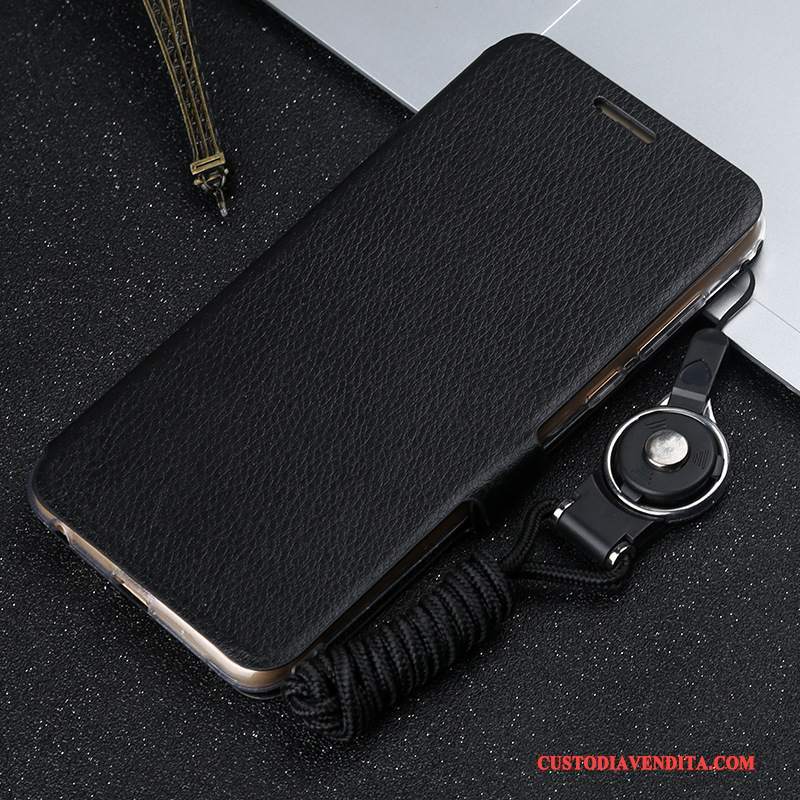 Custodia Huawei P Smart Pelle Porpora Anti-caduta, Cover Huawei P Smart Protezione Telefono