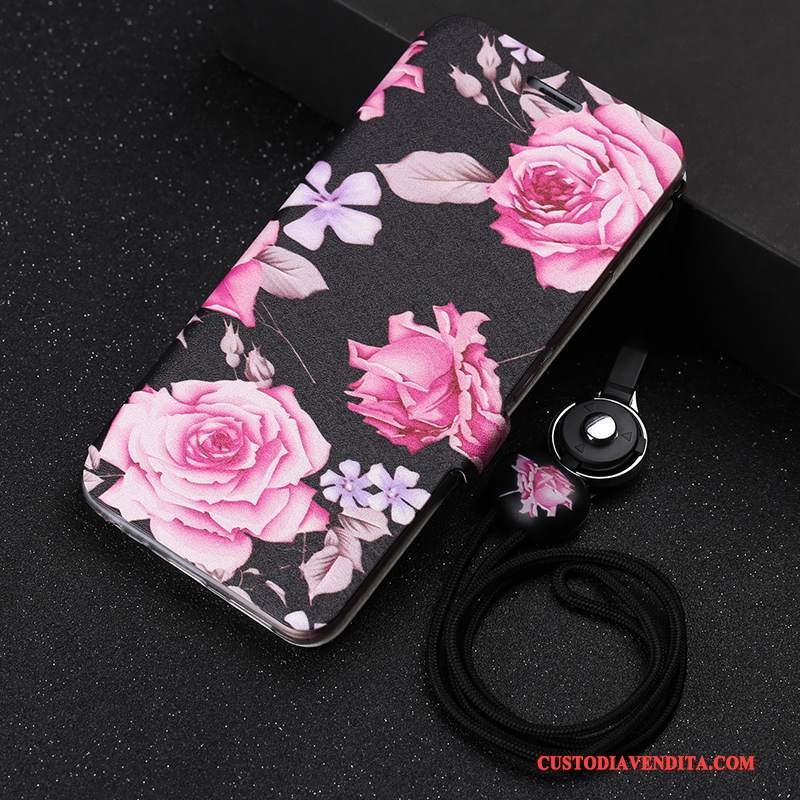 Custodia Huawei P Smart Pelle Porpora Anti-caduta, Cover Huawei P Smart Protezione Telefono