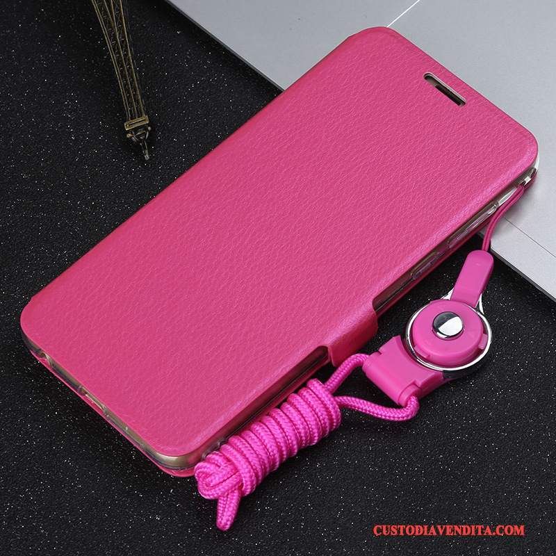 Custodia Huawei P Smart Pelle Porpora Anti-caduta, Cover Huawei P Smart Protezione Telefono