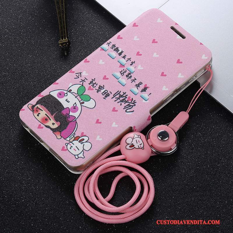 Custodia Huawei P Smart Pelle Porpora Anti-caduta, Cover Huawei P Smart Protezione Telefono