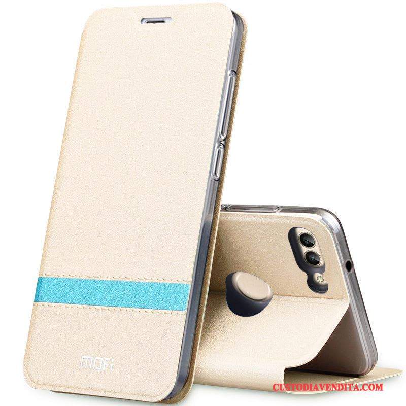 Custodia Huawei P Smart Protezione Telefono Rosa, Cover Huawei P Smart Pelle Anti-caduta