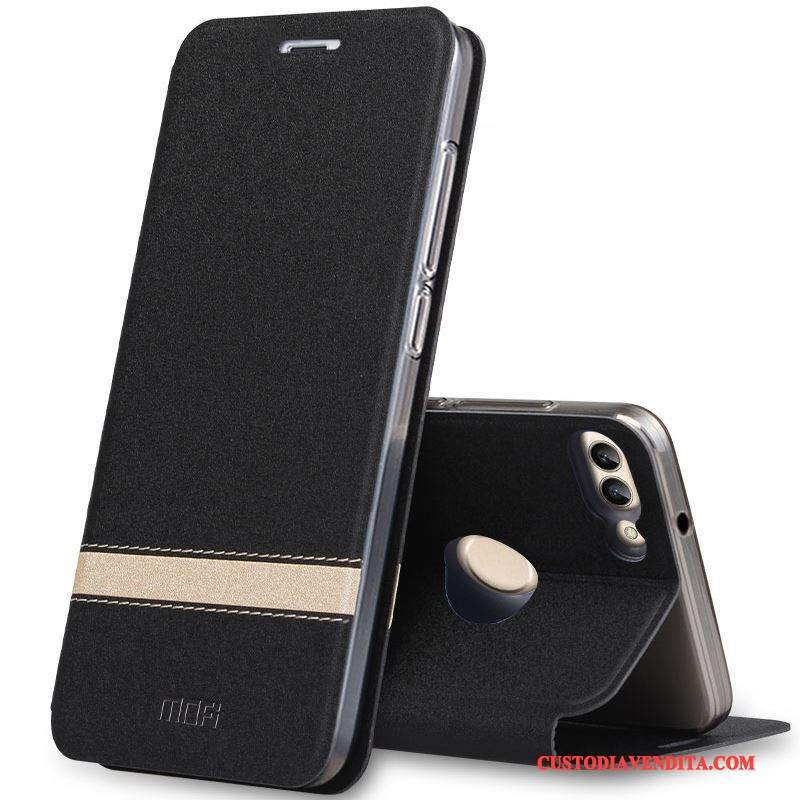 Custodia Huawei P Smart Protezione Telefono Rosa, Cover Huawei P Smart Pelle Anti-caduta