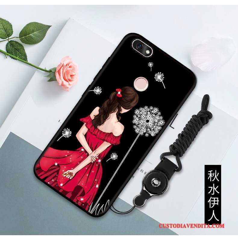Custodia Huawei P Smart Silicone Morbido Rosso, Cover Huawei P Smart Protezione Telefono Anti-caduta