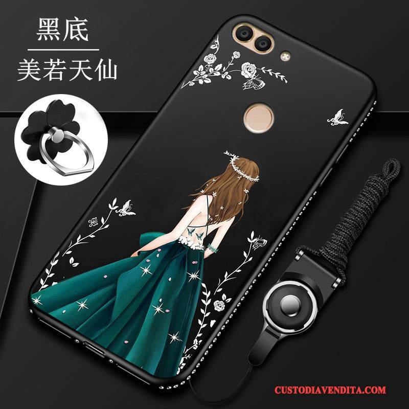 Custodia Huawei P Smart Silicone Telefono Morbido, Cover Huawei P Smart Protezione Rosso Anti-caduta
