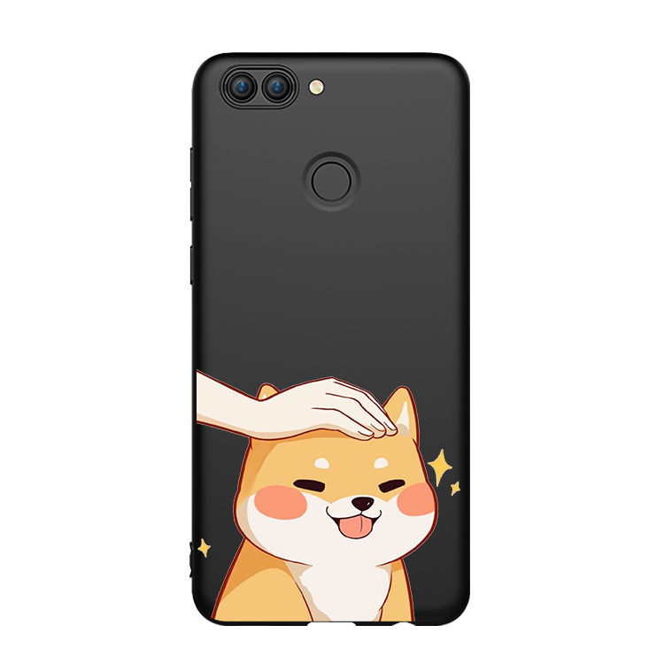 Custodia Huawei P Smart Silicone Tutto Incluso Super, Cover Huawei P Smart Protezione Giallo Cane