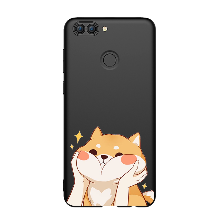 Custodia Huawei P Smart Silicone Tutto Incluso Super, Cover Huawei P Smart Protezione Giallo Cane