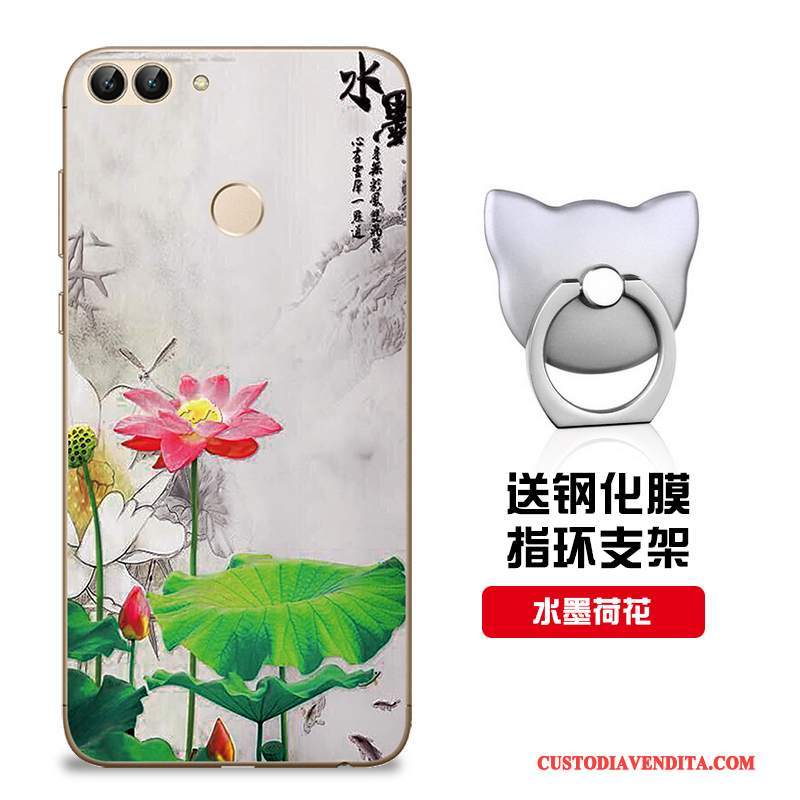 Custodia Huawei P Smart Silicone Verde Personalizza, Cover Huawei P Smart Protezione Modello Anti-caduta