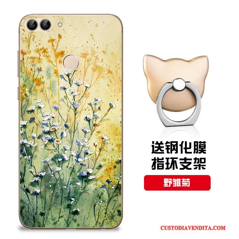 Custodia Huawei P Smart Silicone Verde Personalizza, Cover Huawei P Smart Protezione Modello Anti-caduta