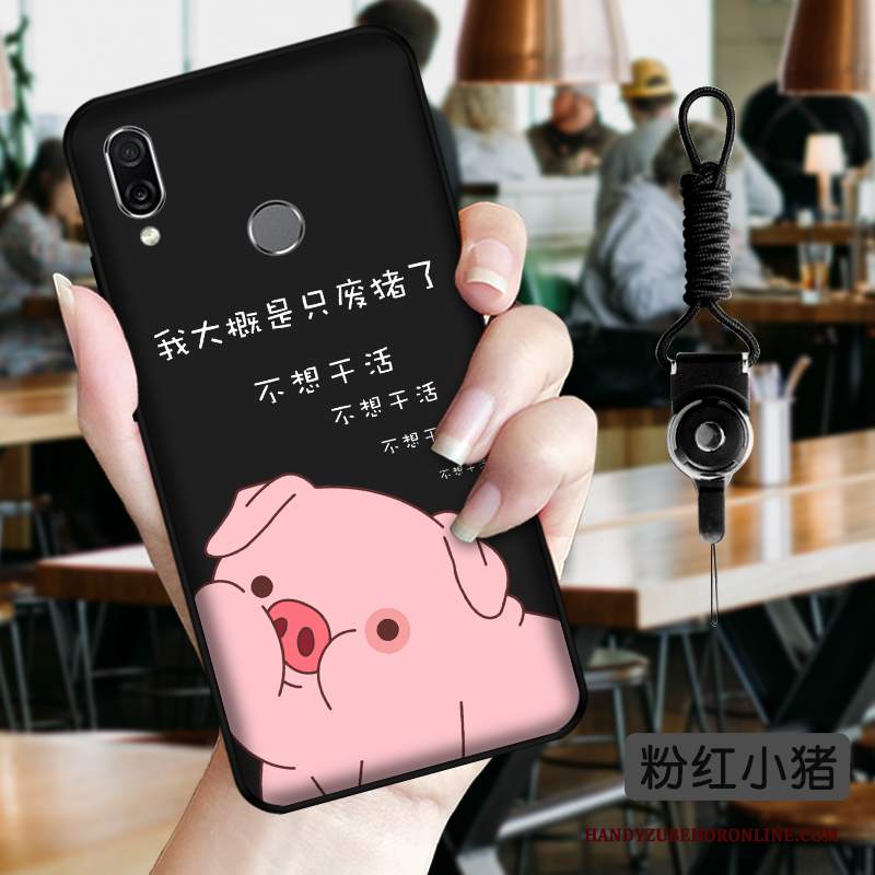 Custodia Huawei P Smart Z Cartone Animato Rosso Morbido, Cover Huawei P Smart Z Protezione Rosa Tendenza