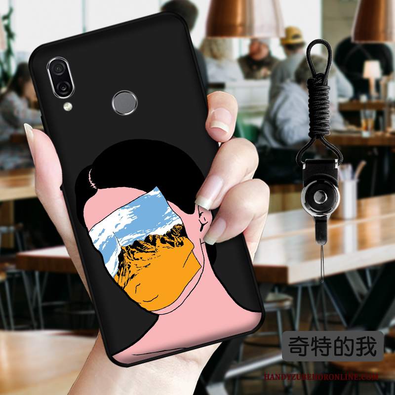 Custodia Huawei P Smart Z Cartone Animato Rosso Morbido, Cover Huawei P Smart Z Protezione Rosa Tendenza