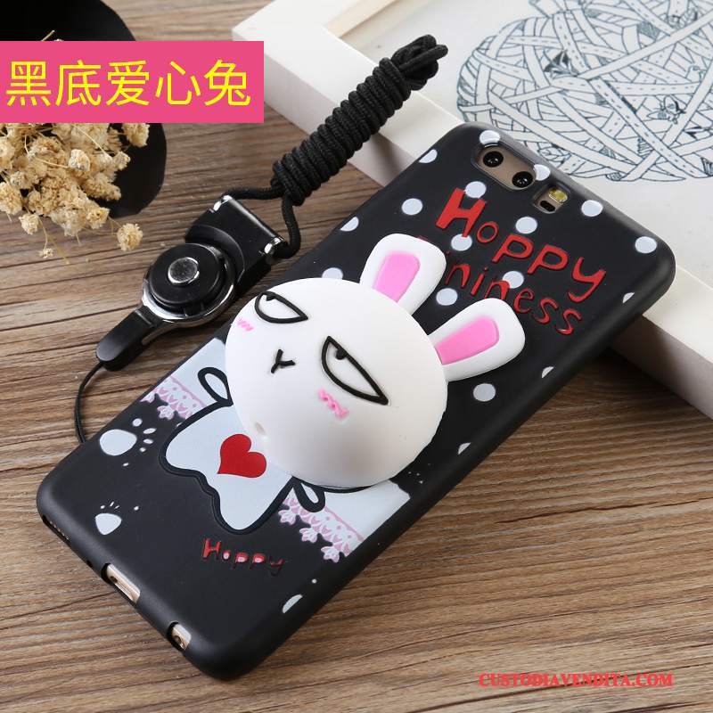 Custodia Huawei P10 Cartone Animato Telefono Anti-caduta, Cover Huawei P10 Protezione Tutto Incluso Rosa