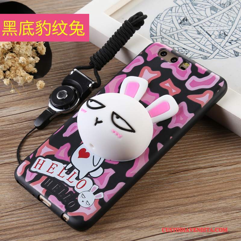 Custodia Huawei P10 Cartone Animato Telefono Anti-caduta, Cover Huawei P10 Protezione Tutto Incluso Rosa