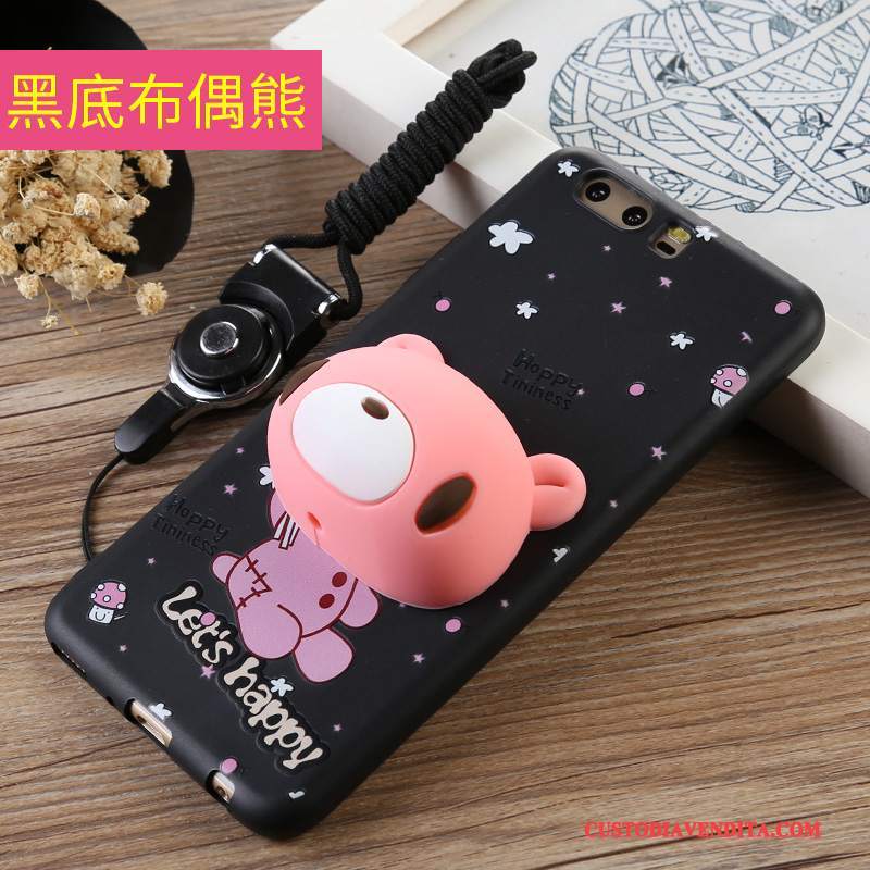 Custodia Huawei P10 Cartone Animato Telefono Anti-caduta, Cover Huawei P10 Protezione Tutto Incluso Rosa