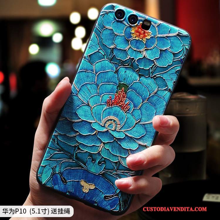 Custodia Huawei P10 Creativo Di Personalità Tutto Incluso, Cover Huawei P10 Silicone Blu Morbido