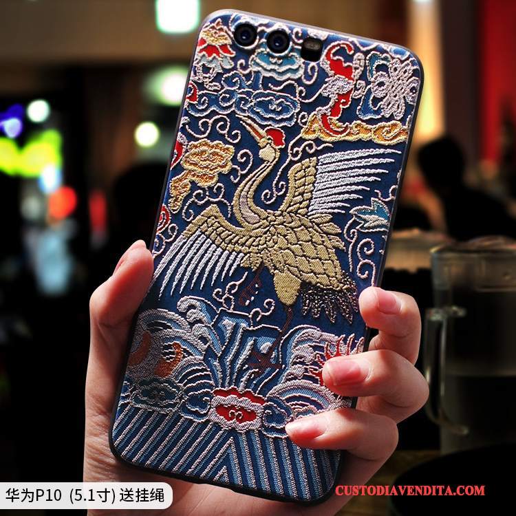 Custodia Huawei P10 Creativo Di Personalità Tutto Incluso, Cover Huawei P10 Silicone Blu Morbido