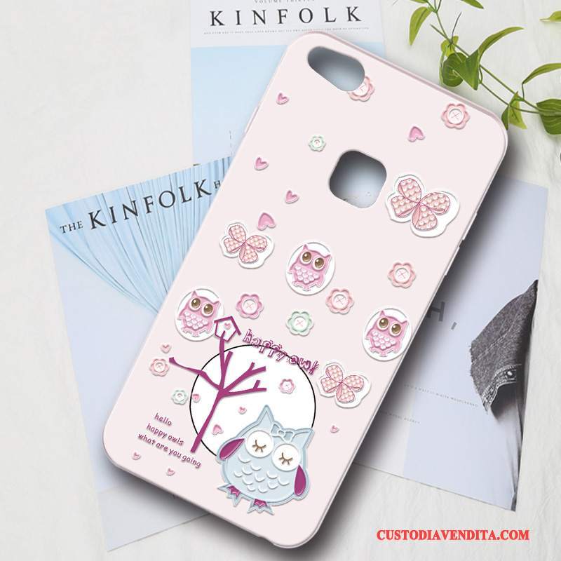 Custodia Huawei P10 Lite Cartone Animato Morbido Anti-caduta, Cover Huawei P10 Lite Colore Tendenza Rosa