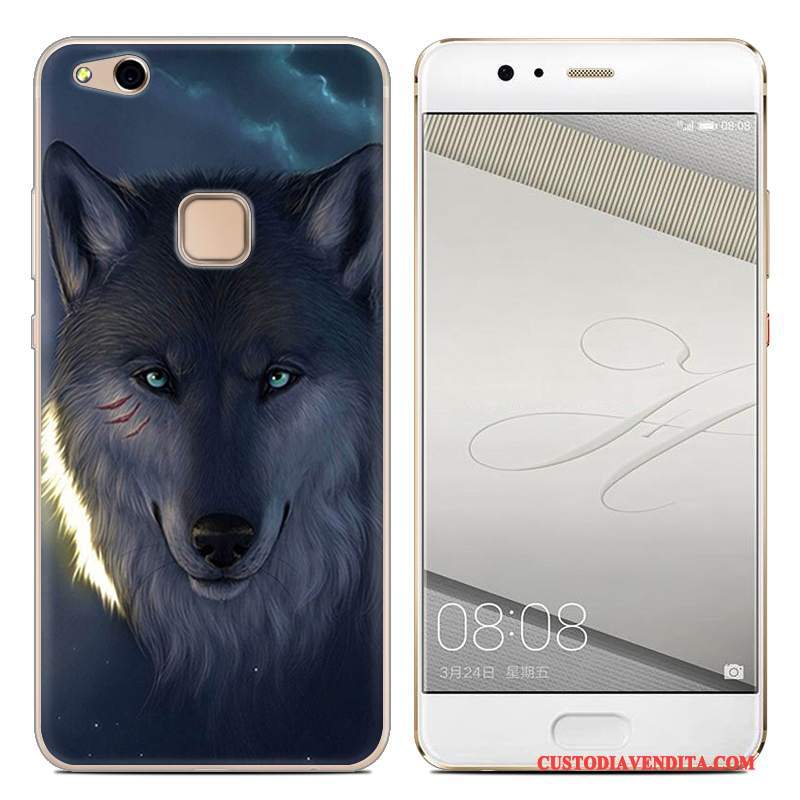 Custodia Huawei P10 Lite Colore Trasparente Nero, Cover Huawei P10 Lite Cartone Animato Morbidotelefono