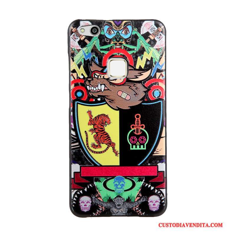 Custodia Huawei P10 Lite Goffratura Morbido Blu, Cover Huawei P10 Lite Cartone Animato Gioventùtelefono