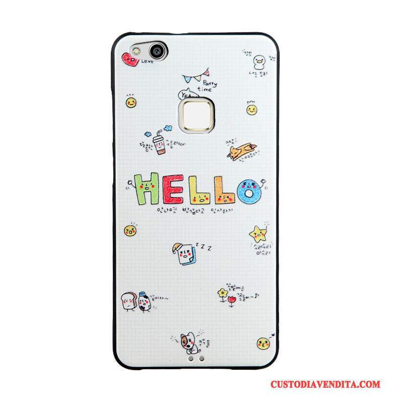 Custodia Huawei P10 Lite Goffratura Morbido Blu, Cover Huawei P10 Lite Cartone Animato Gioventùtelefono