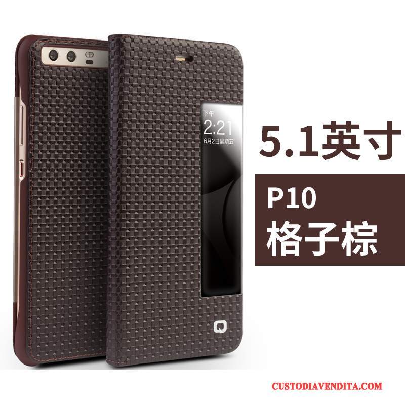Custodia Huawei P10 Pelle Pu Nero, Cover Huawei P10 Protezione Telefono
