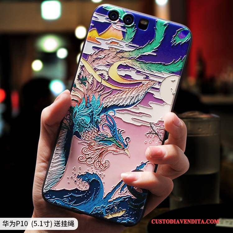 Custodia Huawei P10 Plus Colore Morbido Etnico, Cover Huawei P10 Plus Creativo Stile Cinesetelefono