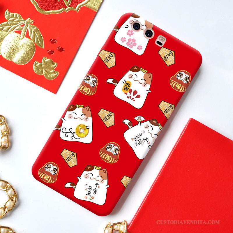 Custodia Huawei P10 Plus Creativo Telefono Di Personalità, Cover Huawei P10 Plus Silicone Ricchezza Morbido