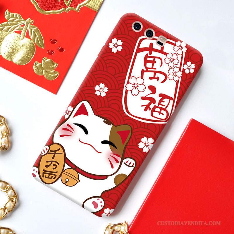 Custodia Huawei P10 Plus Creativo Telefono Di Personalità, Cover Huawei P10 Plus Silicone Ricchezza Morbido
